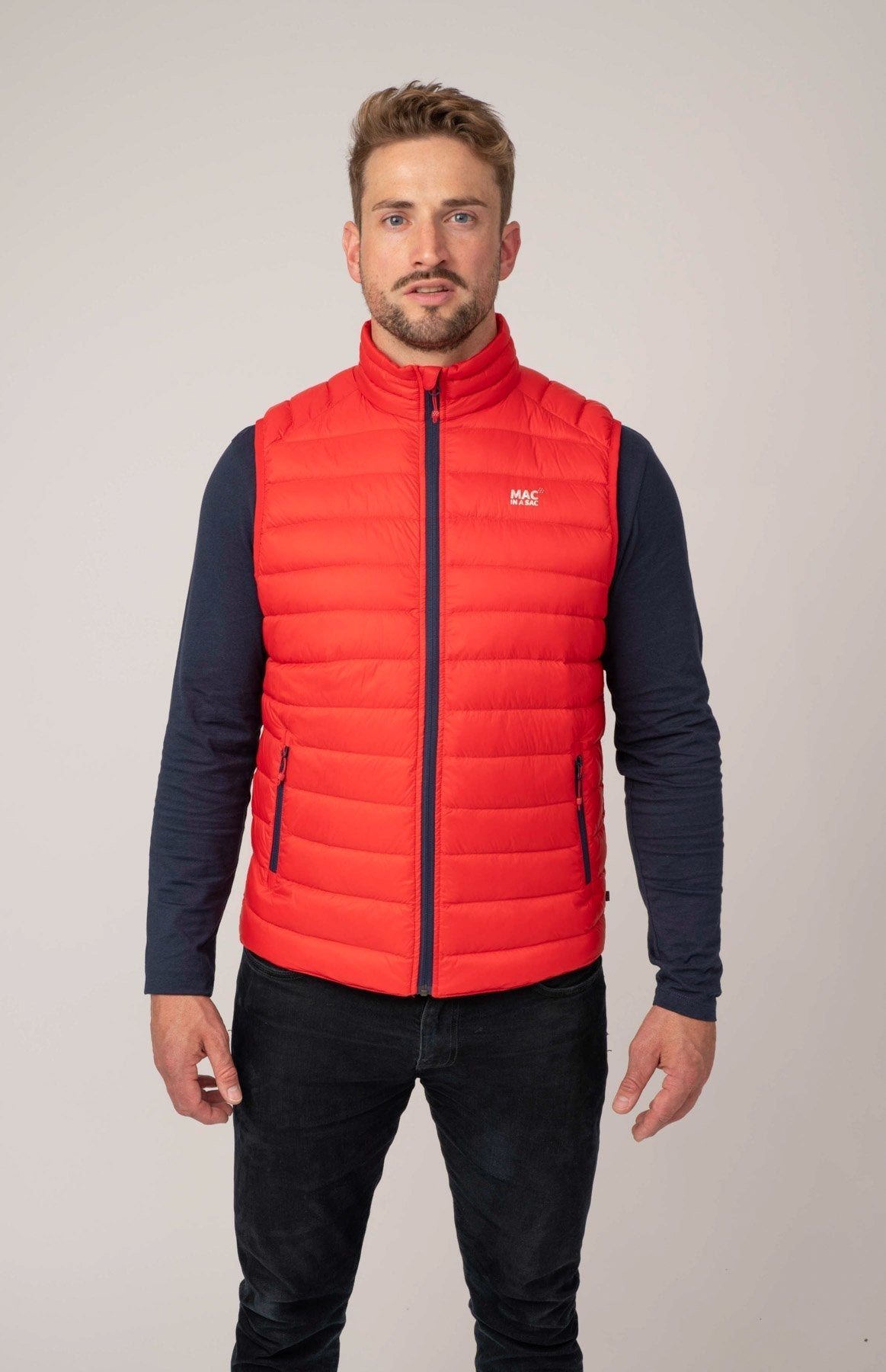 Alpine Mens Down Gilet - Red