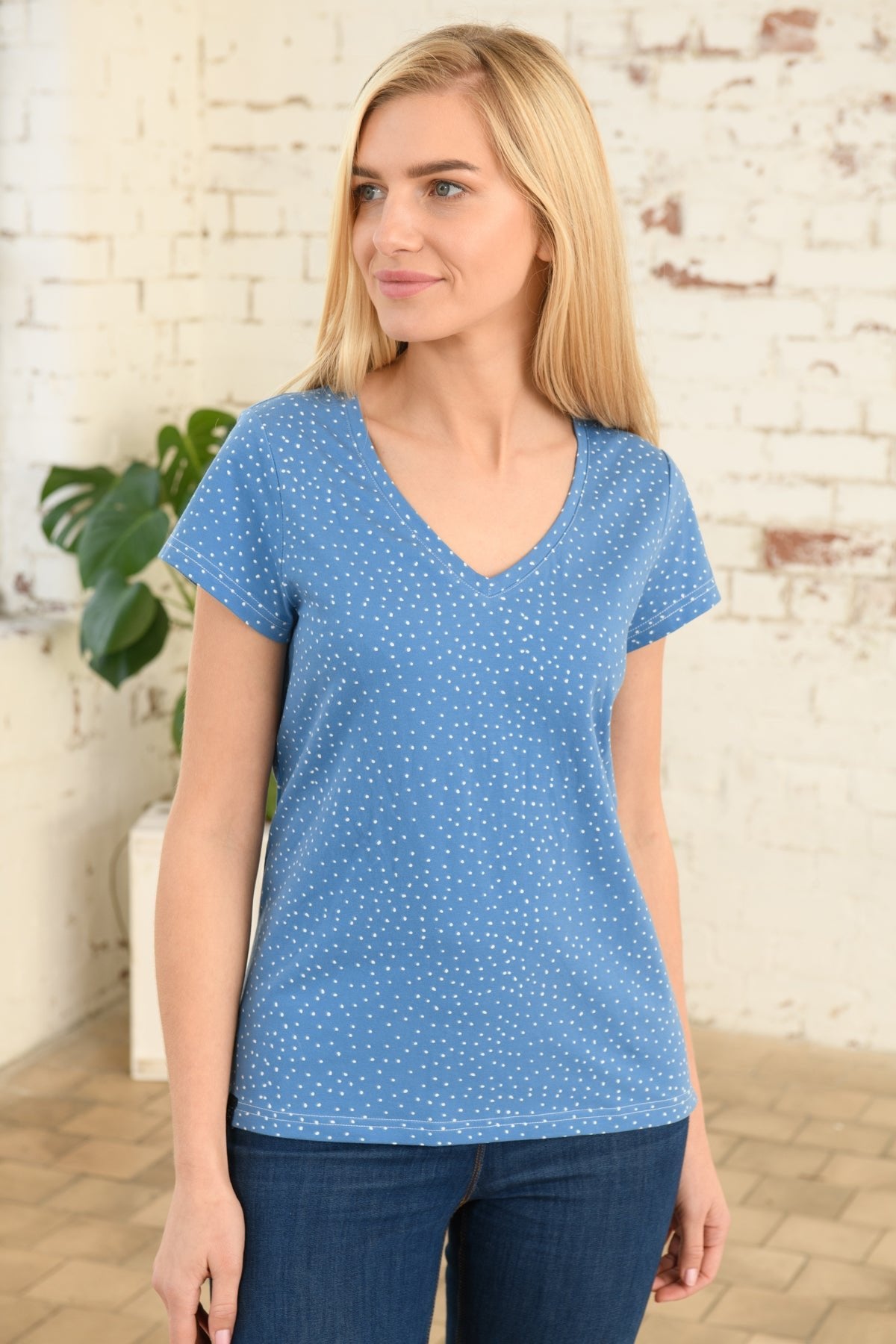 Ariana Tee - Marine Blue Dot