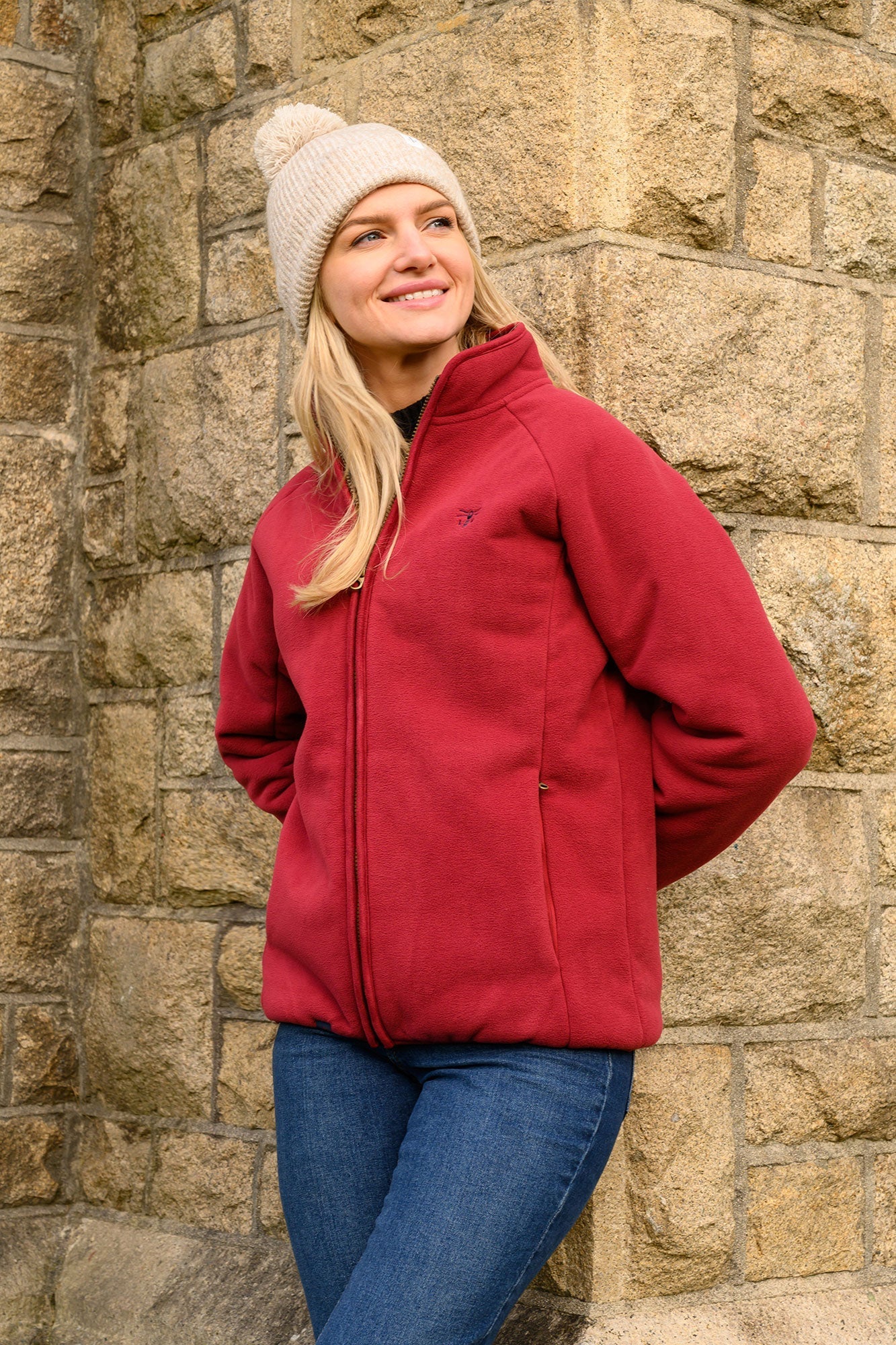 Avon Waterproof Fleece - Maroon - Lighthouse