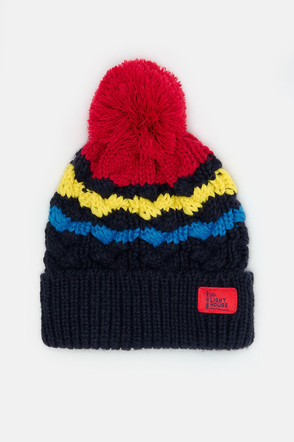 Bobbie Bobble Hat - Navy Red-Lighthouse