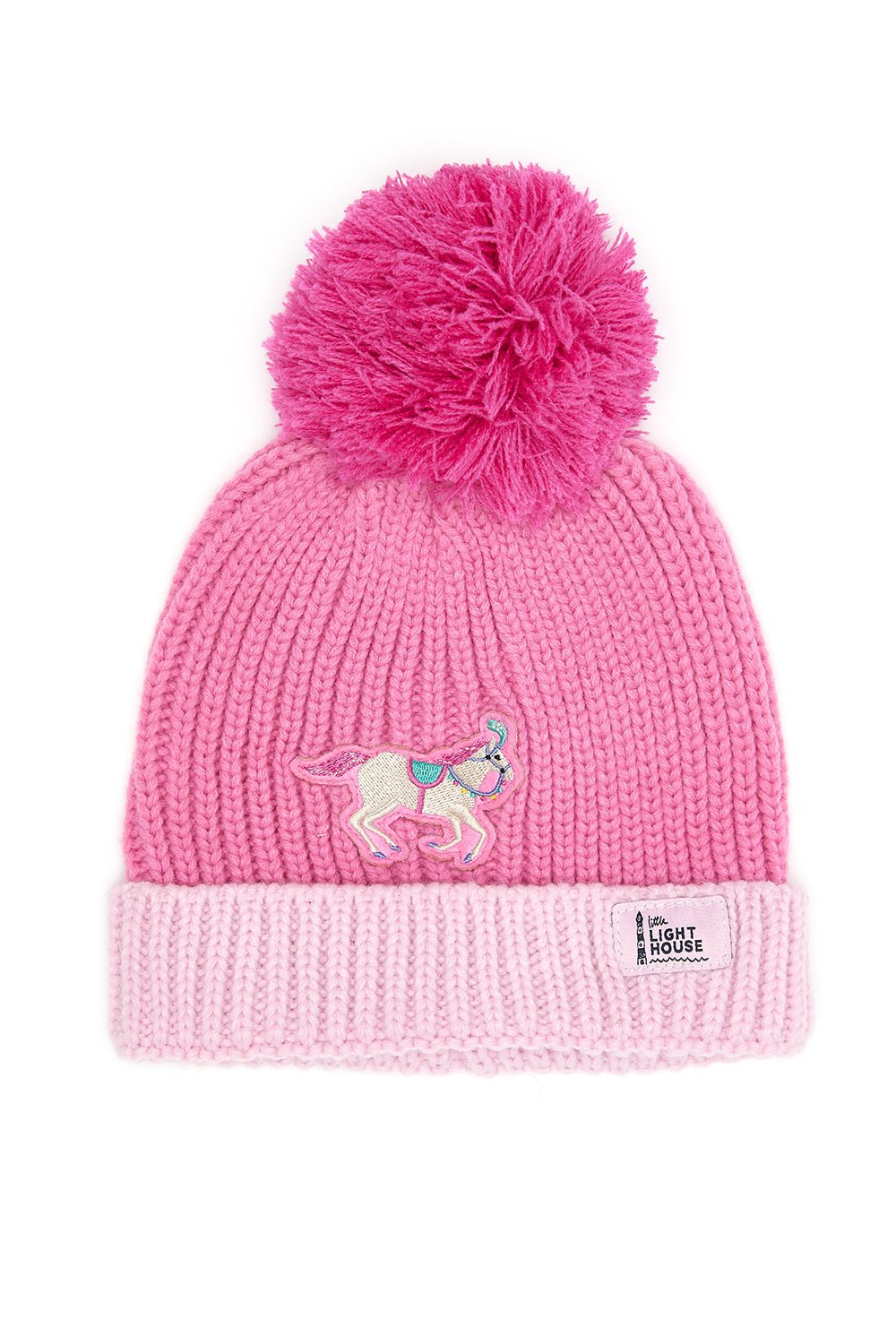 Bobbie Bobble Hat - Pink Horse - Lighthouse