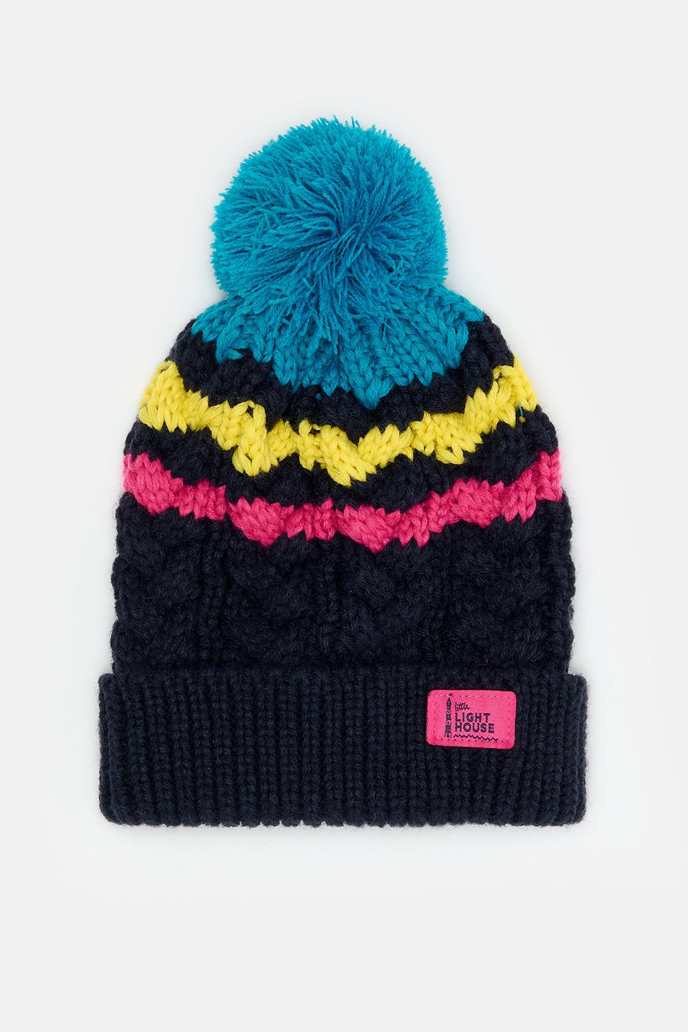 Bobbie Bobble Hat - Teal Navy-Lighthouse