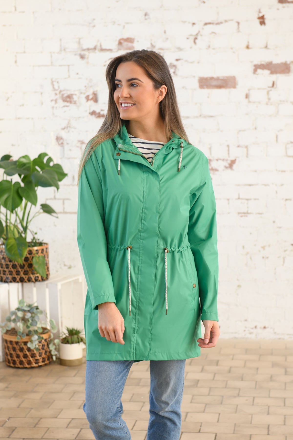 Cara Rain Parka - Seagrass-Lighthouse