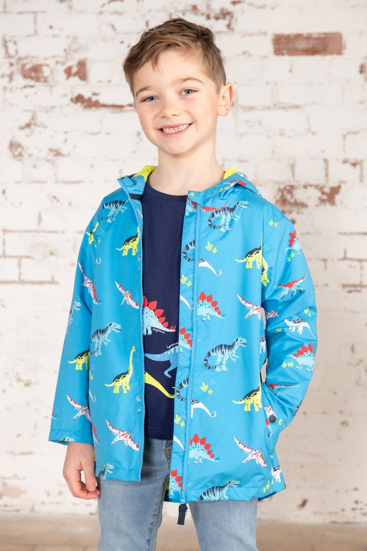 Ethan Jacket -  Blue Dino Print