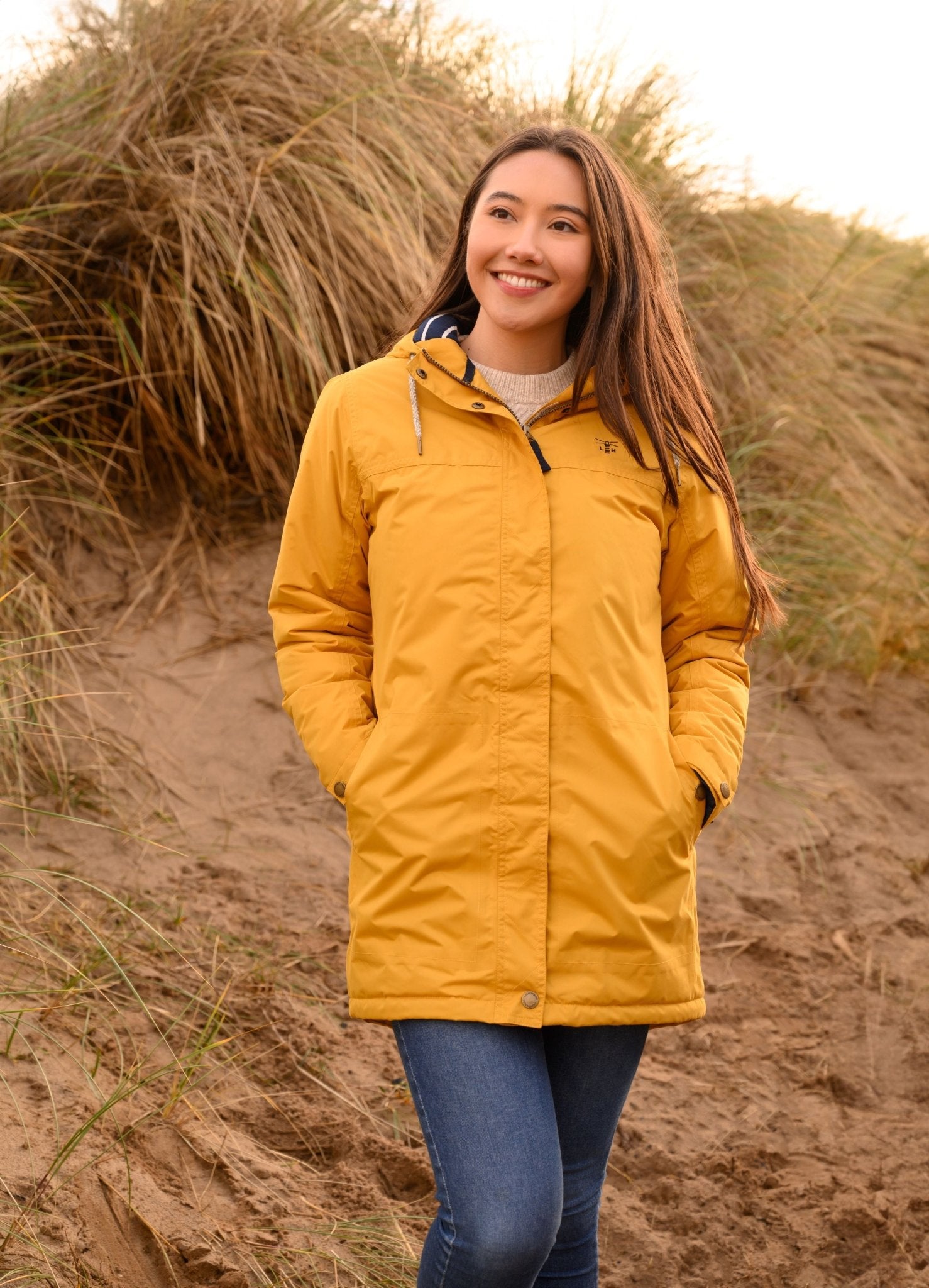 Eva Long Coat - Antique Gold - Lighthouse