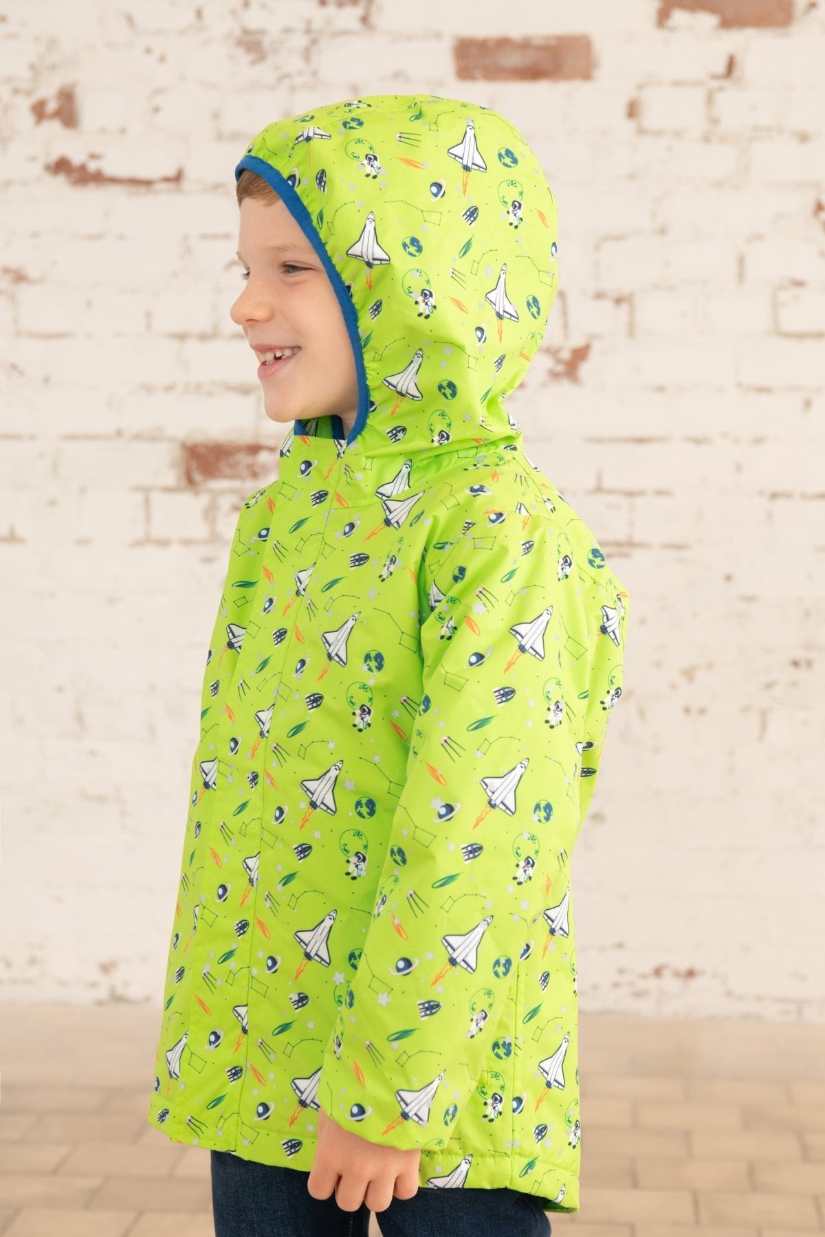 Finlay Coat - Lime Space Print