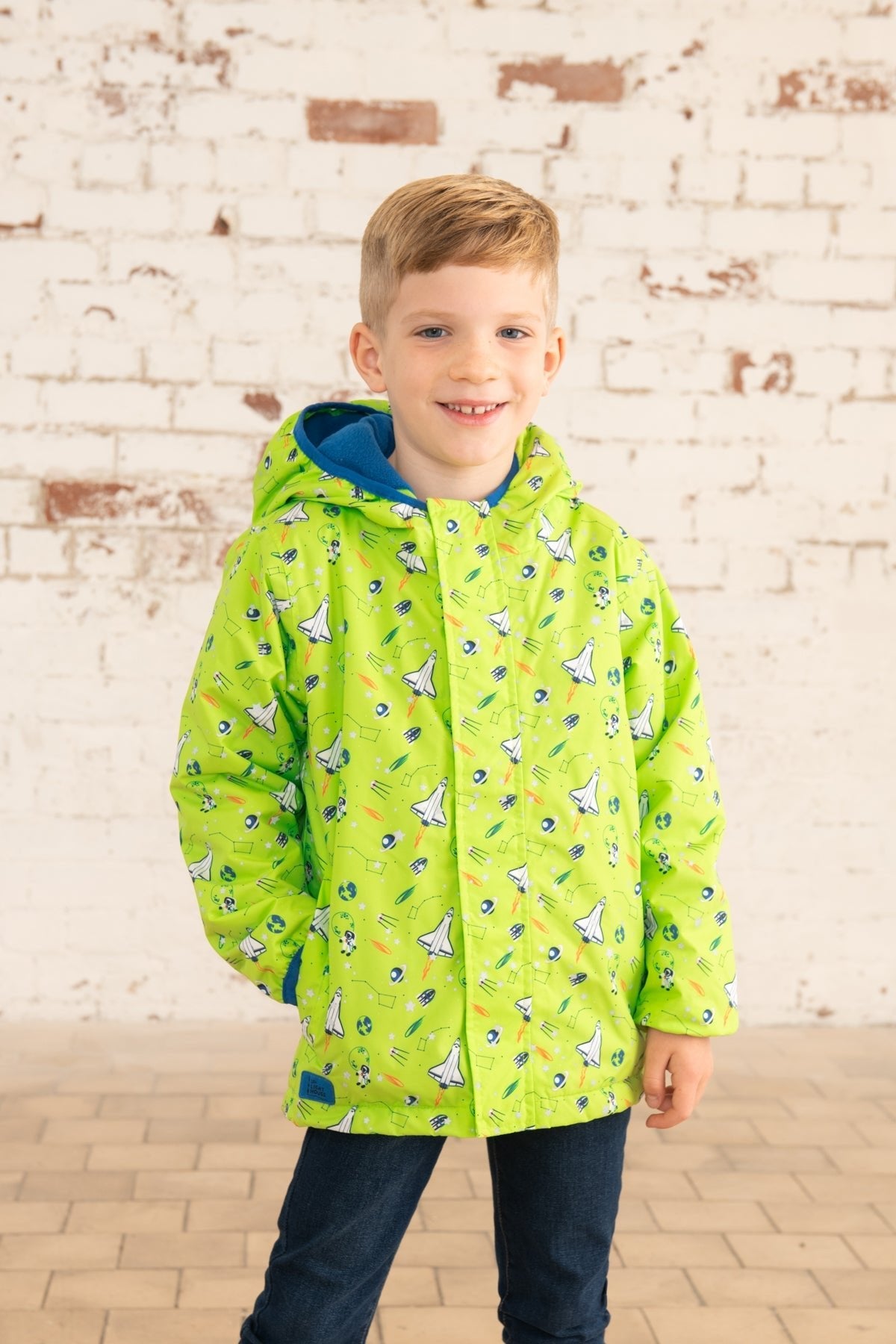 Finlay Coat - Lime Space Print