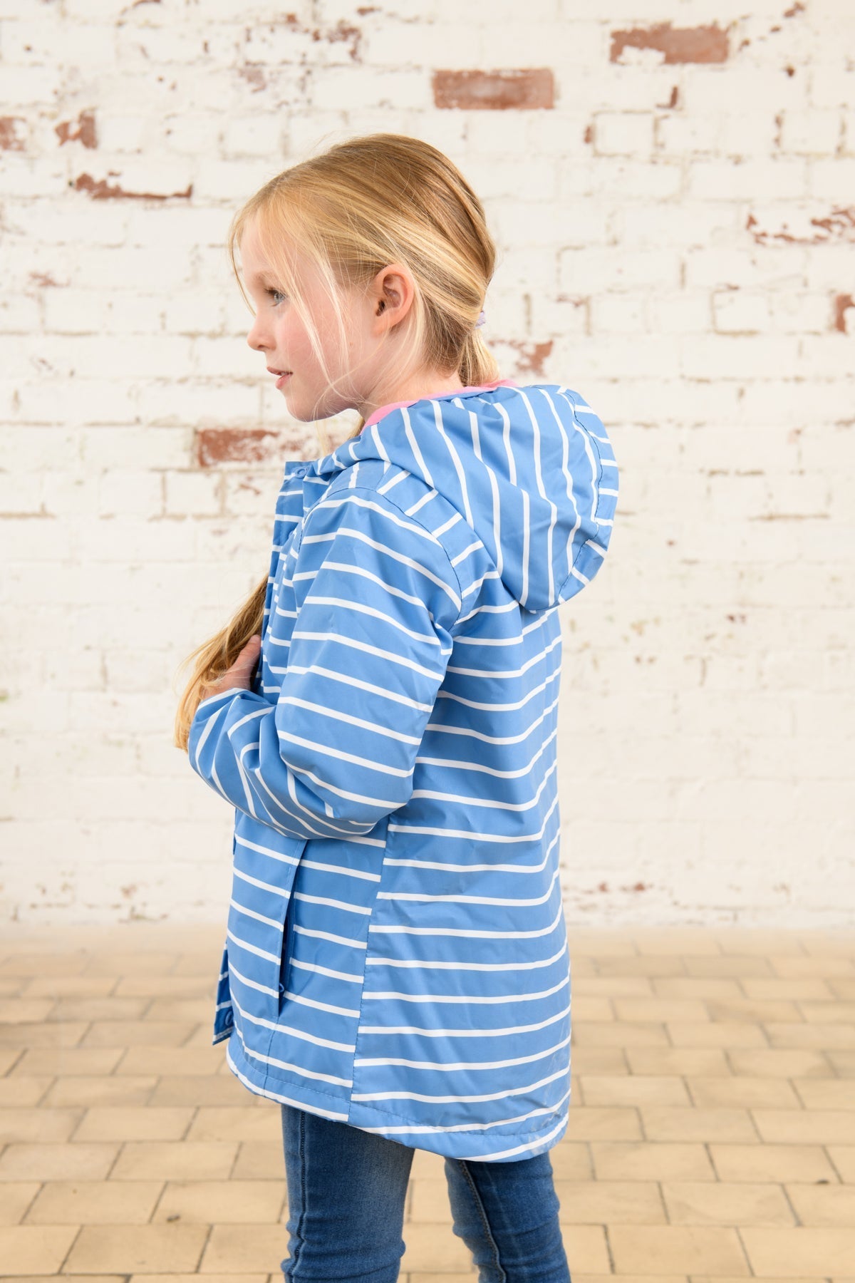 Freya Coat - Denim Stripe