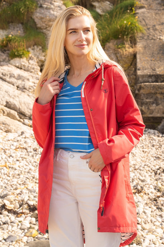 Long Beachcomber Jacket - Poppy-Lighthouse