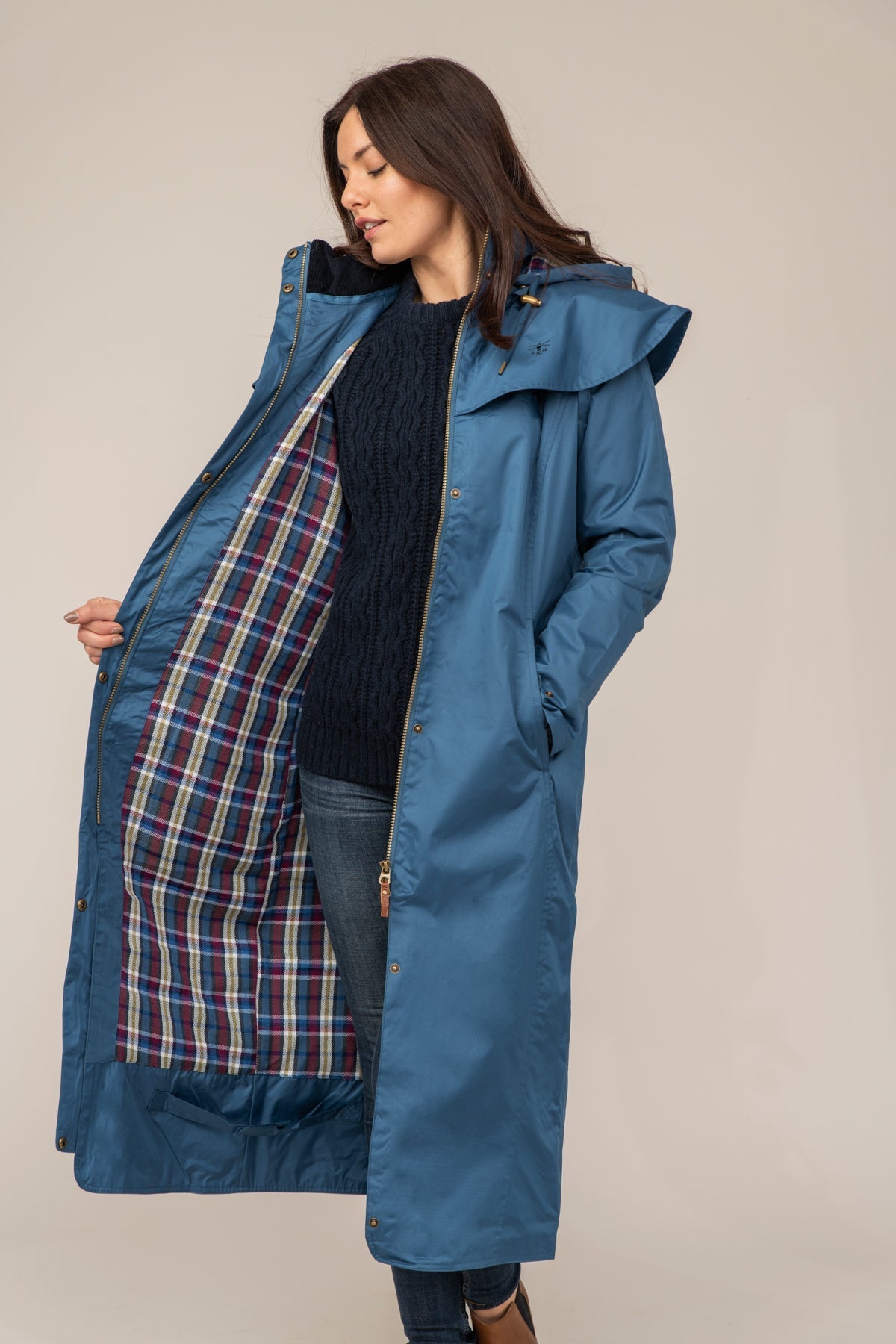 Outback Full Length Waterproof Raincoat - Deep Sea