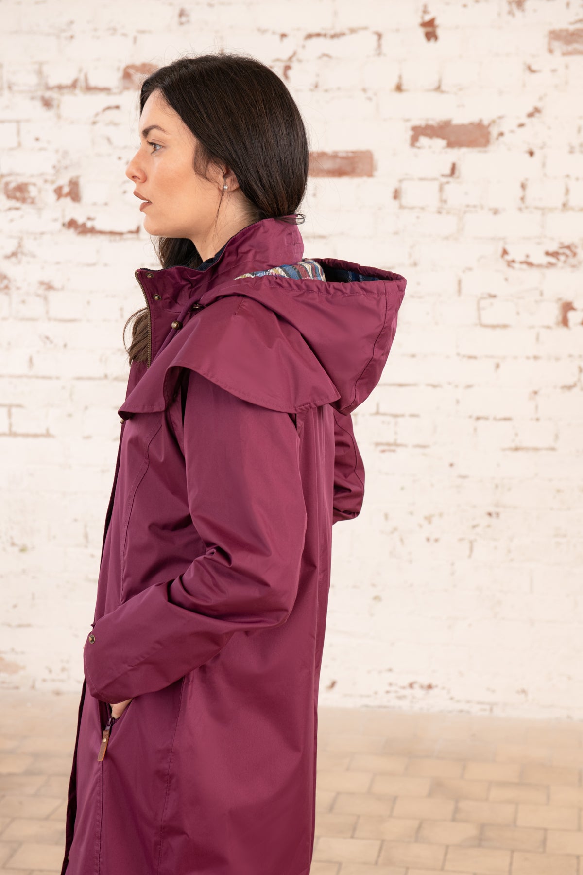 Outback Full Length Waterproof Raincoat - Plum