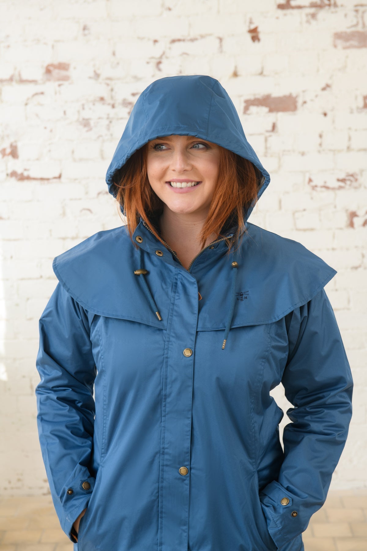 Outrider 3/4 Length Waterproof Raincoat - Deep Sea