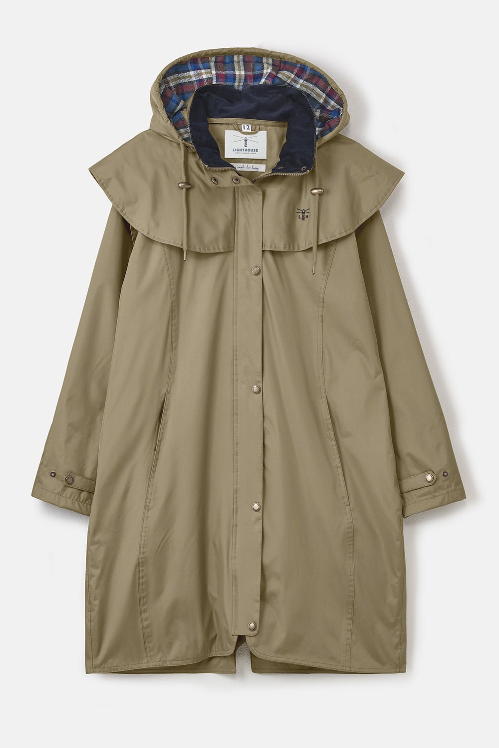 Outrider 3/4 Length Waterproof Raincoat - Fawn-Lighthouse