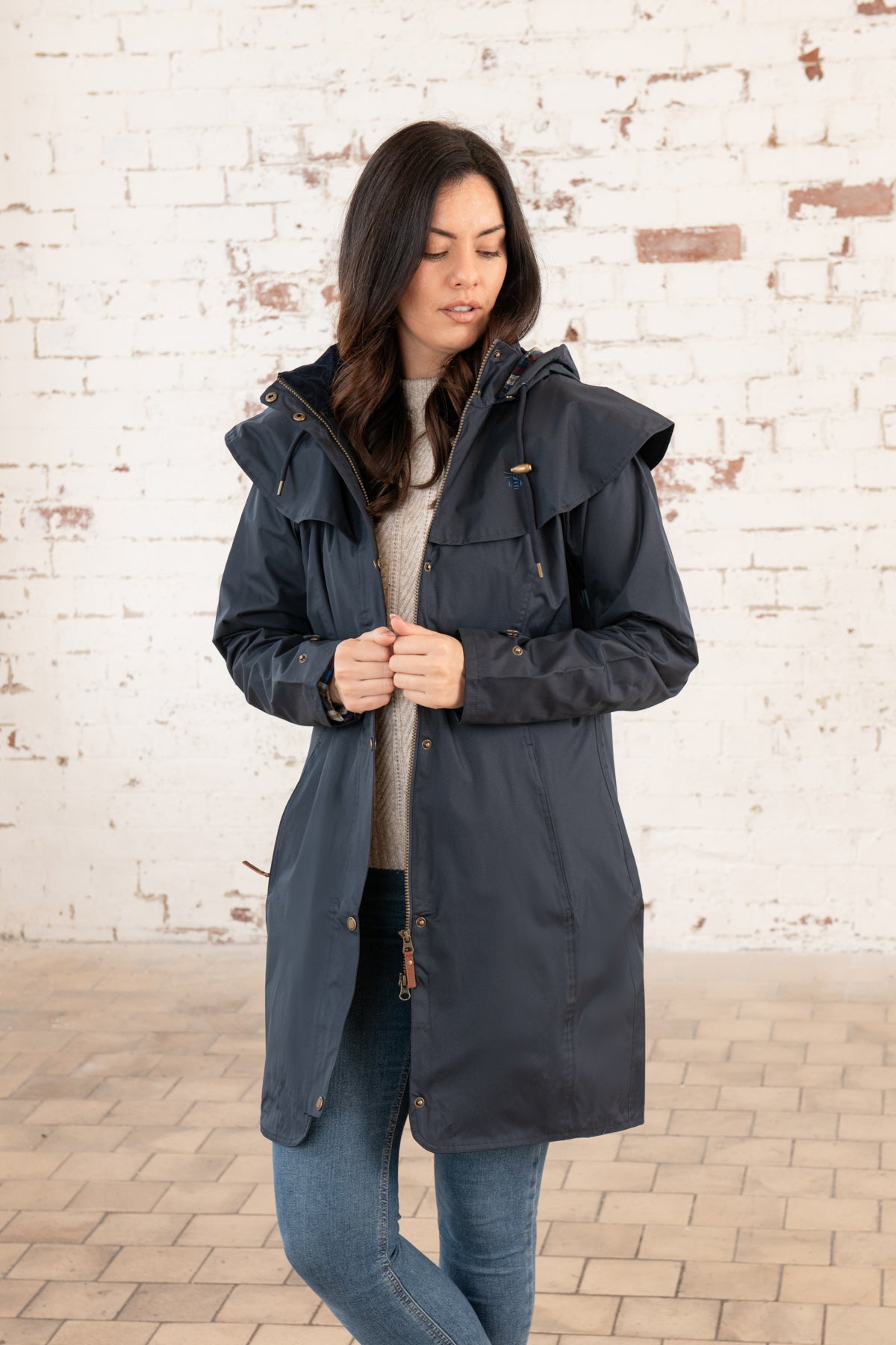 Outrider 3/4 Length Waterproof Raincoat - Nightshade