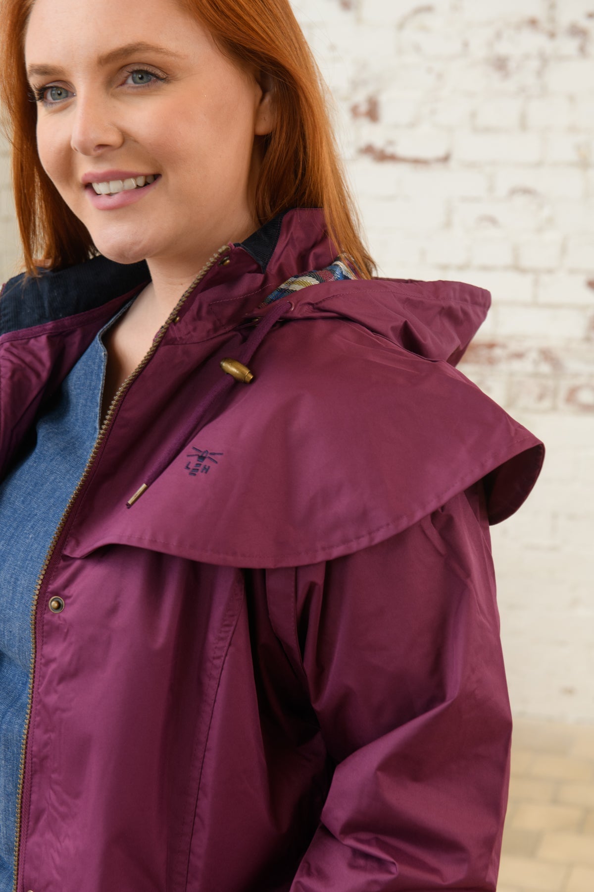 Outrider 3/4 Length Waterproof Raincoat - Plum