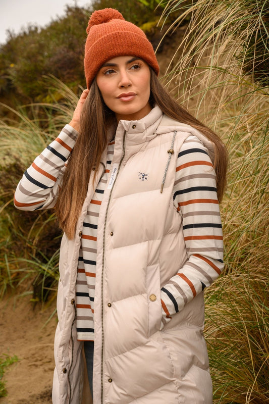 Savannah Long Gilet - Irish Cream - Lighthouse