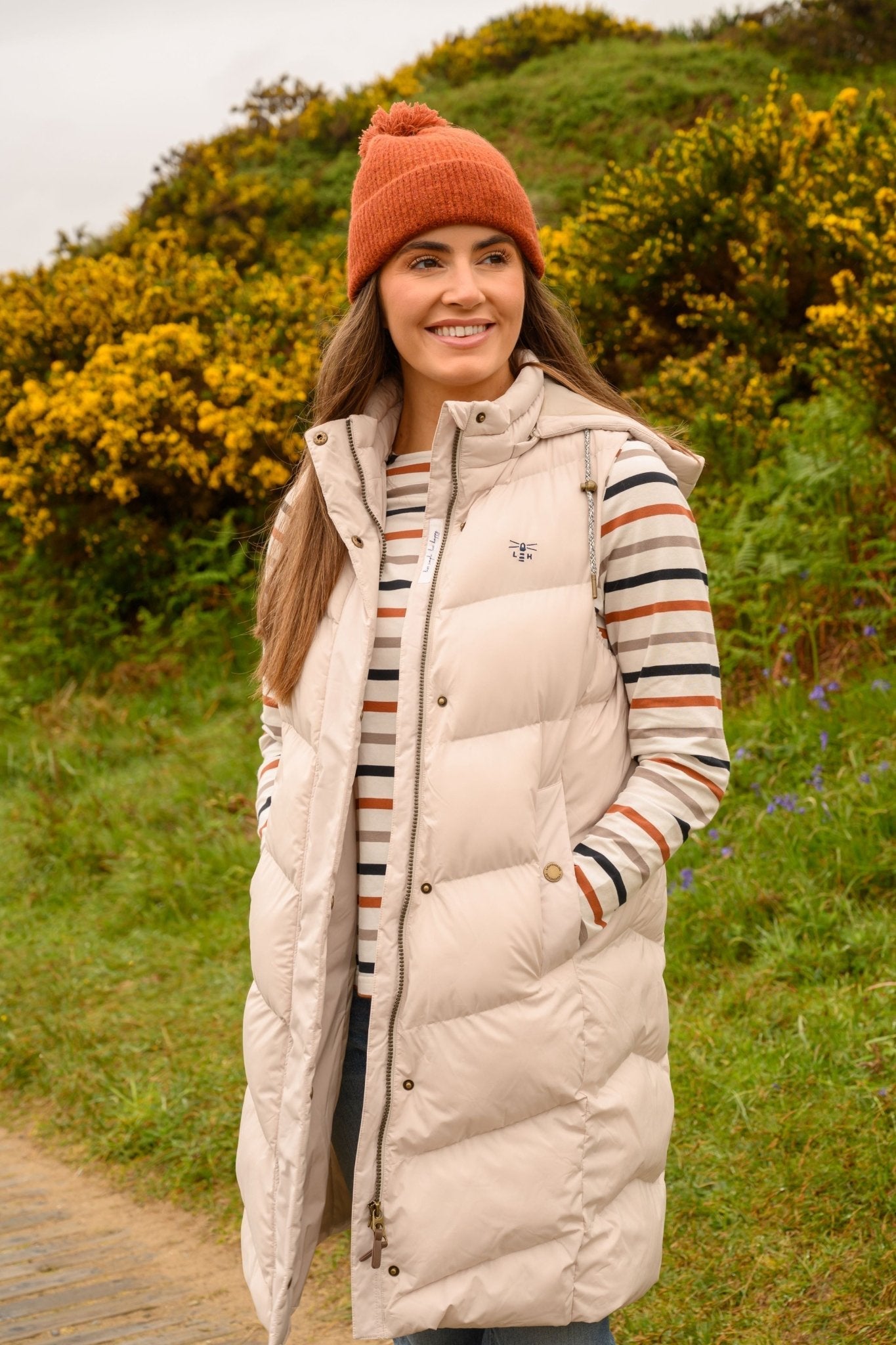 Savannah Long Gilet - Irish Cream