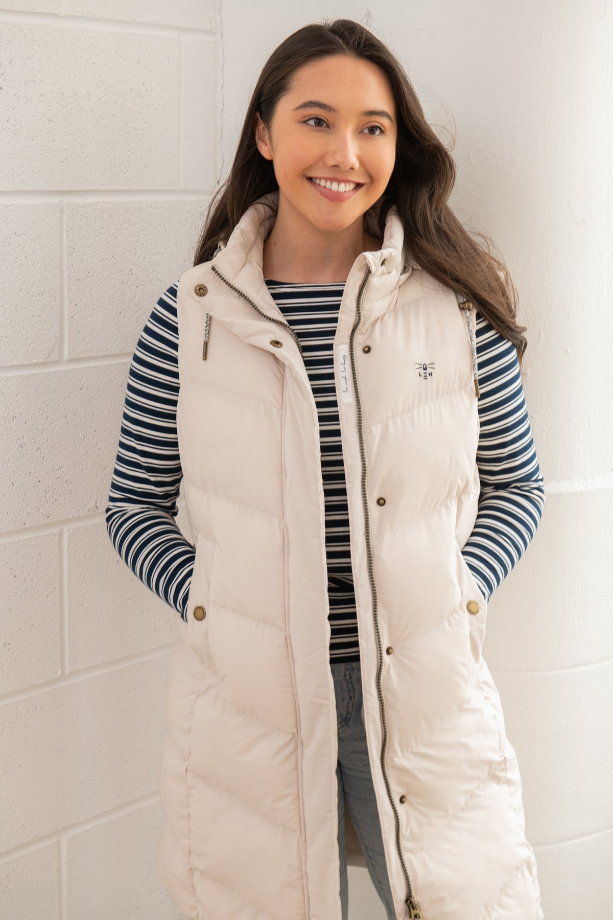 Savannah Long Gilet - Irish Cream