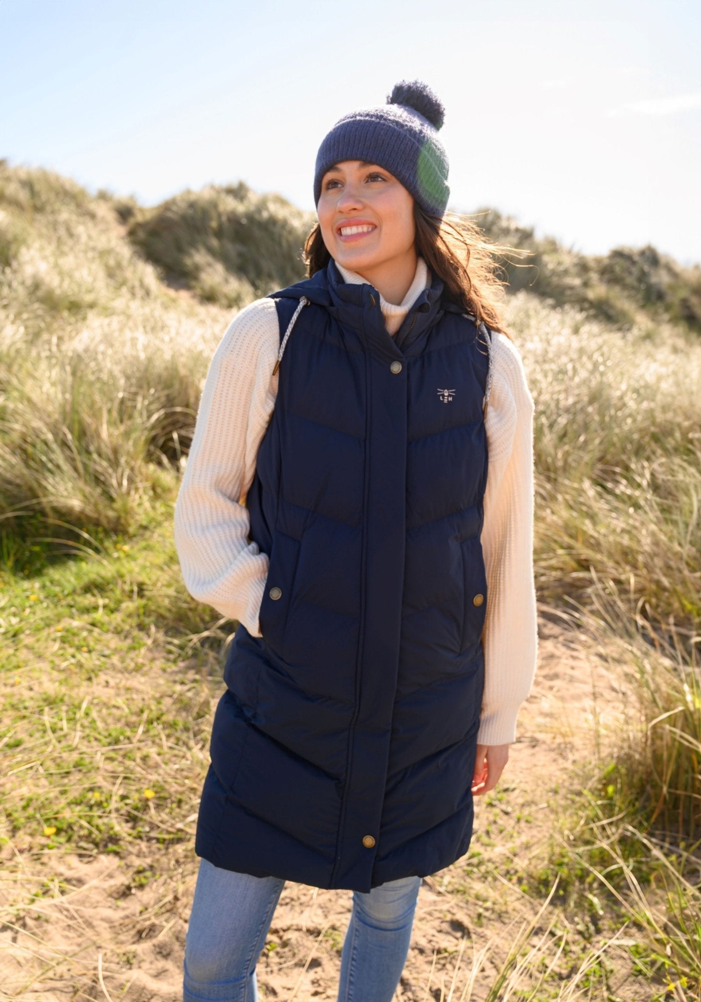 Savannah Long Gilet - Navy - Lighthouse