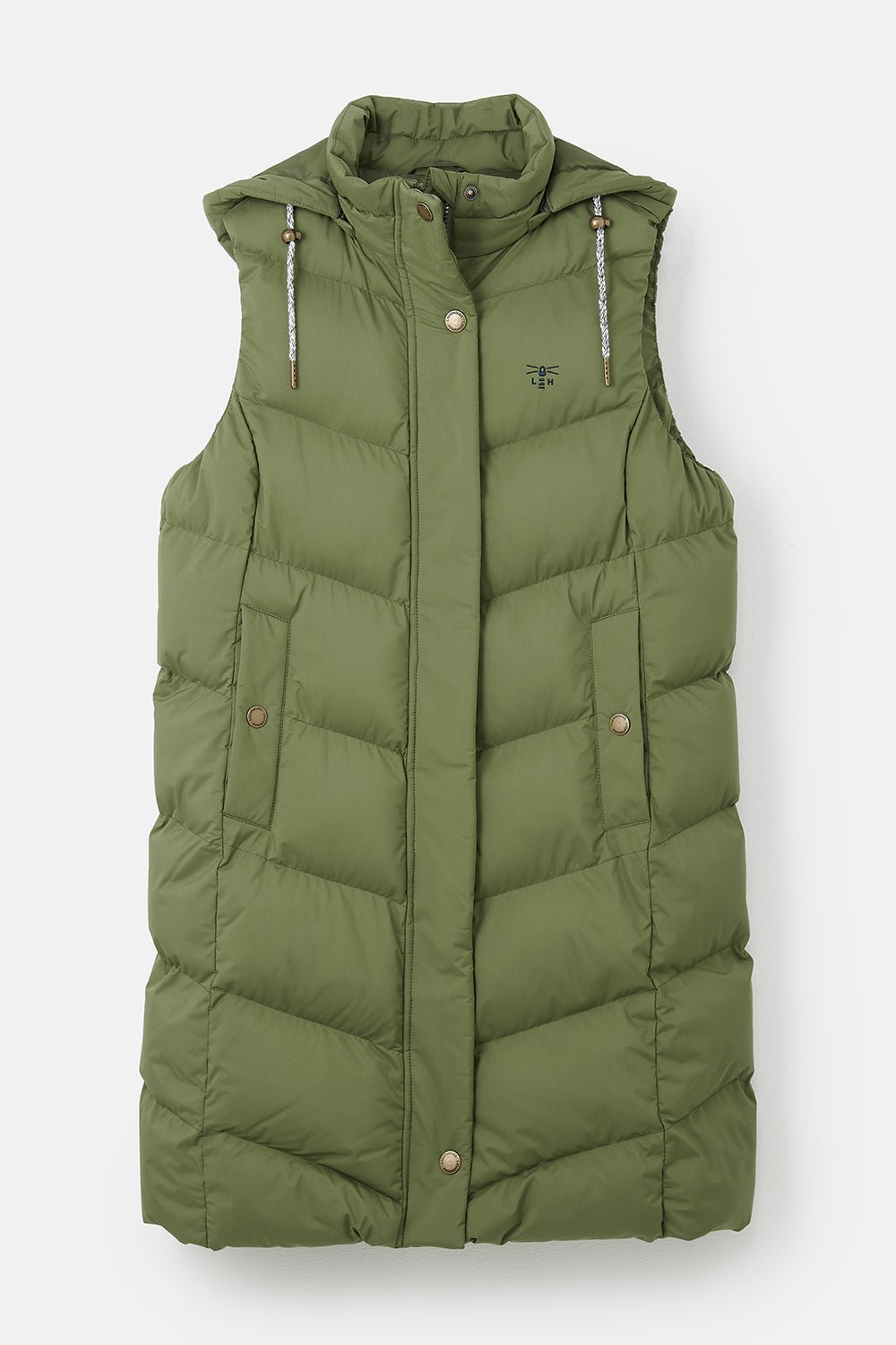 Savannah Long Gilet - Olive