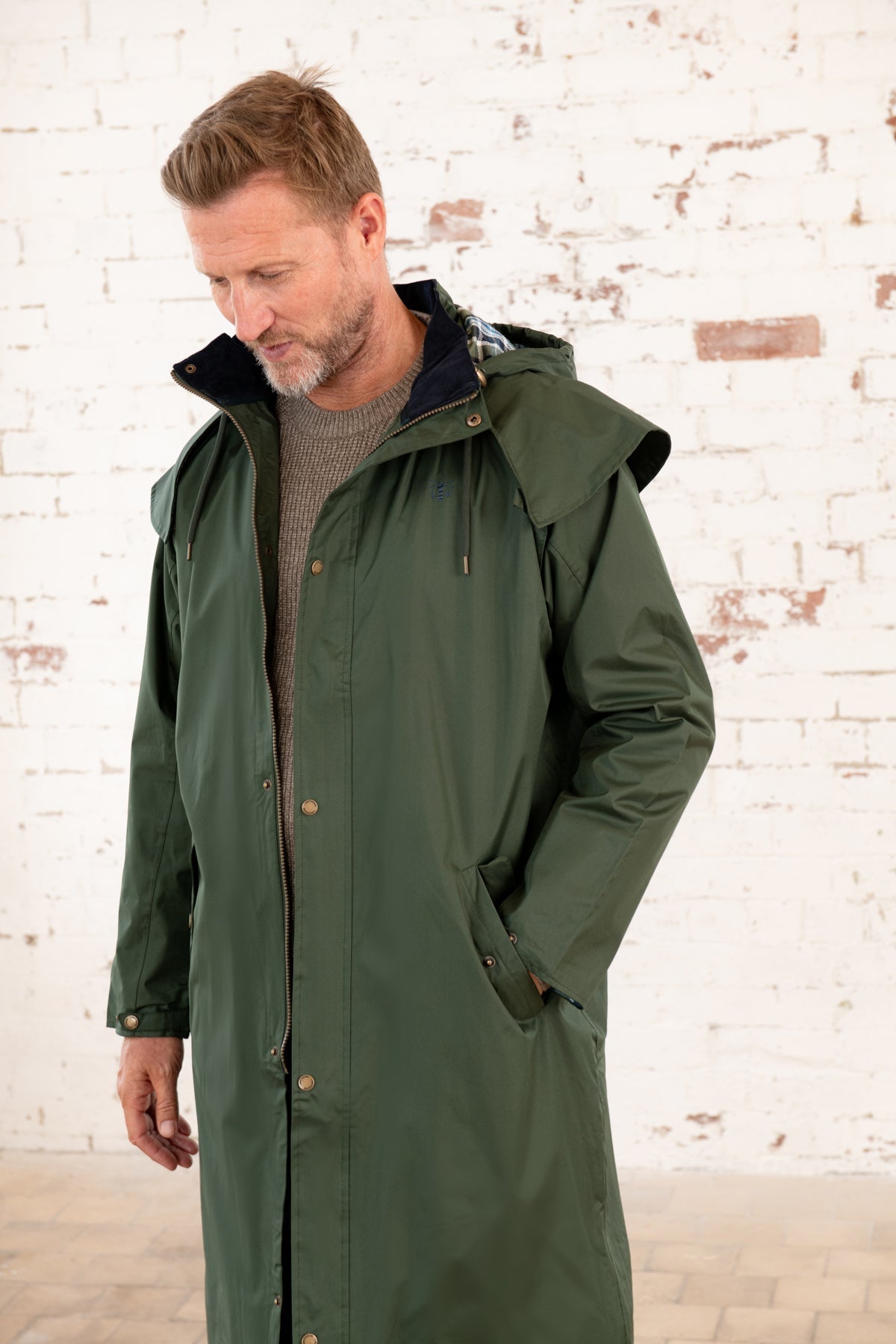 Stockman Full Length Rain Coat - Duffel